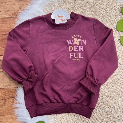 Conj. Casaco Gola Alta Have a Wonderful e Calça Floresta Encantada - Uva